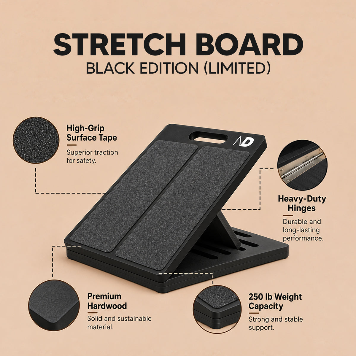 Stretch & Beweglichkeitsboard Black Edition (Limited)